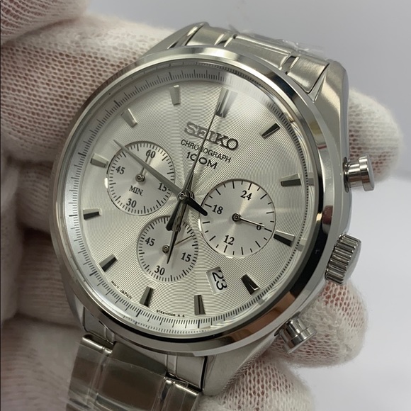 Seiko chronograph SS date quartz watch SSB221P1 - Picture 2 of 7